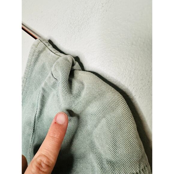 LOUNA Green Denim Empire Waist Babydoll Style Mini Dress Size Extra Small - Picture 8 of 13